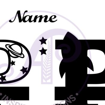 Intra απο ξύλο plywood 3mm-4mm πάχος – Αρχείο Rocket Monogram Letter P Δίασταση  20x20 cm INTRAFABR-69528258 - Image 2