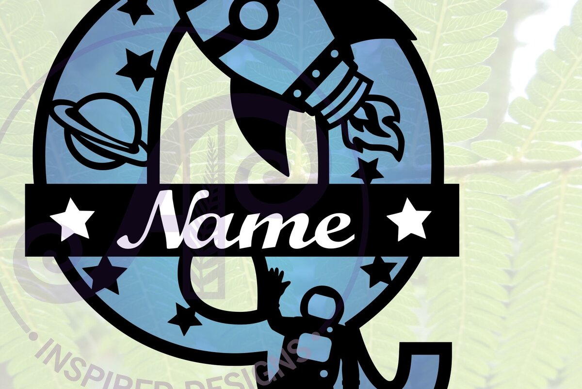 Intra απο ξύλο plywood 3mm-4mm πάχος – Rocket Monogram Letter Q Αρχείο Δίασταση  20x20 cm INTRAFABR-69528276