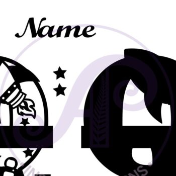 Intra απο ξύλο plywood 3mm-4mm πάχος – Rocket Monogram Letter Q Αρχείο Δίασταση  20x20 cm INTRAFABR-69528276 - Image 2