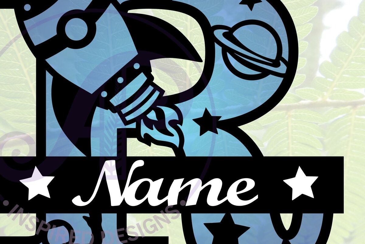 Intra απο ξύλο plywood 3mm-4mm πάχος – Αρχείο Rocket Monogram Letter R Δίασταση  20x20 cm INTRAFABR-69528292