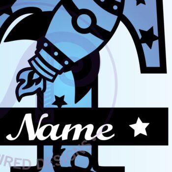 Intra απο ξύλο plywood 3mm-4mm πάχος – Αρχείο Rocket Monogram Letter T Δίασταση  20x20 cm INTRAFABR-69528332 - Image 3