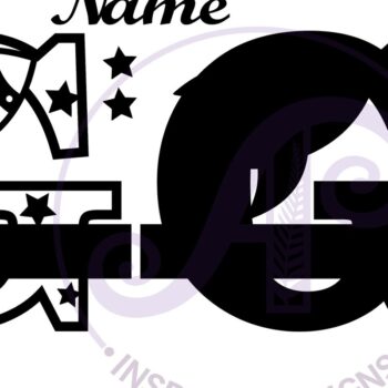 Intra απο ξύλο plywood 3mm-4mm πάχος – Rocket Monogram Name Files Δίασταση  20x20 cm INTRAFABR-69462933 - Image 2