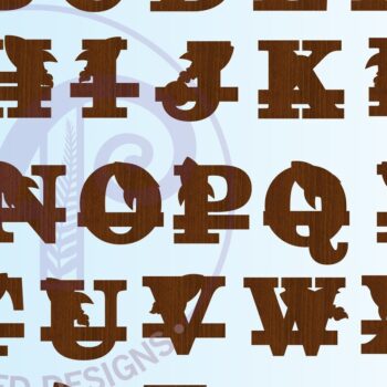 Intra απο ξύλο plywood 3mm-4mm πάχος – Rocket Monogram Name Files Δίασταση  20x20 cm INTRAFABR-69462933 - Image 6