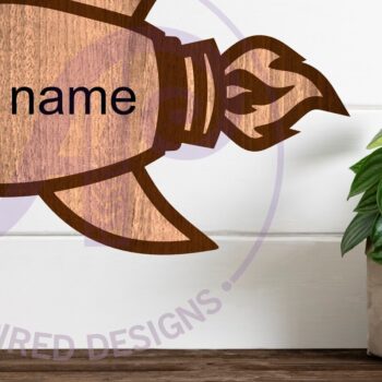 Intra απο ξύλο plywood 3mm-4mm πάχος – Σημάδι ονόματος περίγραμμα πυραύλων δύο επιπέδων Δίασταση  20x20 cm INTRAFABR-111174690 - Image 2