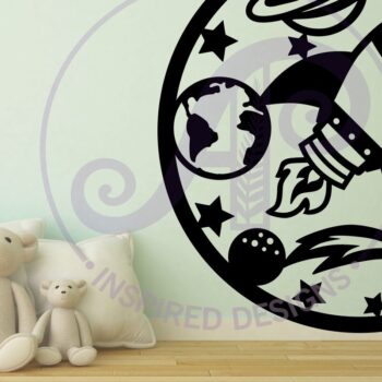 Intra απο ξύλο plywood 3mm-4mm πάχος – Επιγραφή Rocket/Space Wall Art, Αρχείο Δίασταση 40x30 cm INTRAFABR-79109274 - Image 4