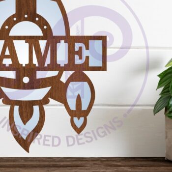 Intra απο ξύλο plywood 3mm-4mm πάχος – Rocket Two Layer Name Sin Δίασταση  20x20 cm INTRAFABR-101209320 - Image 1