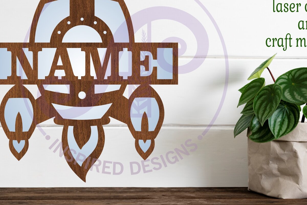 Intra απο ξύλο plywood 3mm-4mm πάχος – Rocket Two Layer Name Sin Δίασταση  20x20 cm INTRAFABR-101209320