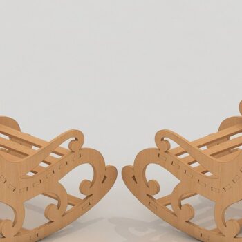 Intra απο ξύλο plywood 3mm-4mm πάχος – Αρχεία κοπής λέιζερ Rocking Mini Chair Δίασταση  20x20 cm INTRAFABR-42958204 - Image 2