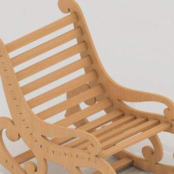 Intra απο ξύλο plywood 3mm-4mm πάχος – Αρχεία κοπής λέιζερ Rocking Mini Chair Δίασταση  20x20 cm INTRAFABR-42958204 - Image 3