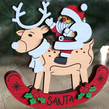 Intra απο ξύλο plywood 3mm-4mm πάχος – Χριστουγεννιάτικα στολίδια από ταράνδους Δίασταση  20x20 cm INTRAFABR-109885963 - Image 4