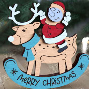 Intra απο ξύλο plywood 3mm-4mm πάχος – Χριστουγεννιάτικα στολίδια από ταράνδους Δίασταση  20x20 cm INTRAFABR-109885963 - Image 5