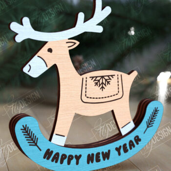 Intra απο ξύλο plywood 3mm-4mm πάχος – Χριστουγεννιάτικα στολίδια από ταράνδους Δίασταση  20x20 cm INTRAFABR-109885963 - Image 8