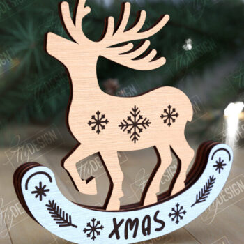 Intra απο ξύλο plywood 3mm-4mm πάχος – Χριστουγεννιάτικα στολίδια από ταράνδους Δίασταση  20x20 cm INTRAFABR-109885963 - Image 10