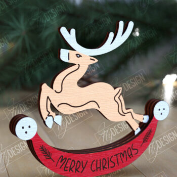 Intra απο ξύλο plywood 3mm-4mm πάχος – Χριστουγεννιάτικα στολίδια από ταράνδους Δίασταση  20x20 cm INTRAFABR-109885963 - Image 11