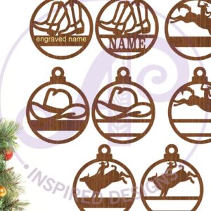 Intra απο ξύλο plywood 3mm-4mm πάχος – Χριστουγεννιάτικα στολίδια Rodeo, 4 σχέδια Δίασταση  20x20 cm INTRAFABR-85810241