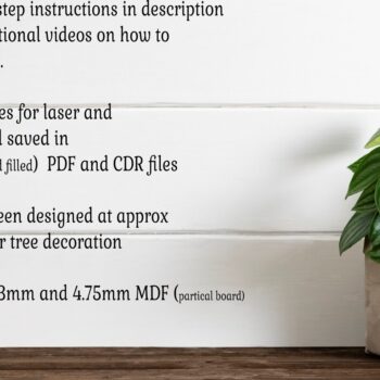 Intra απο ξύλο plywood 3mm-4mm πάχος – Χριστουγεννιάτικα στολίδια Rodeo, 4 σχέδια Δίασταση  20x20 cm INTRAFABR-85810241 - Image 3