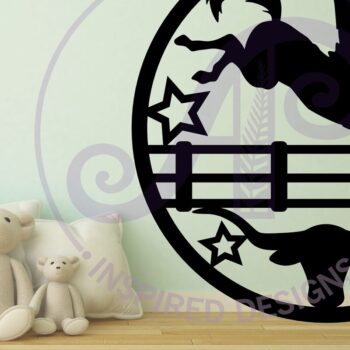 Intra απο ξύλο plywood 3mm-4mm πάχος – Rodeo Horse Rider Sign Δίασταση  40x30 cm INTRAFABR-102086324 - Image 2