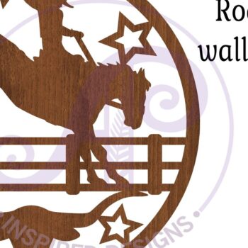 Intra απο ξύλο plywood 3mm-4mm πάχος – Rodeo Horse Rider Sign Δίασταση  40x30 cm INTRAFABR-102086324 - Image 3