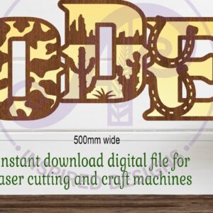 Intra απο ξύλο plywood 3mm-4mm πάχος – Rodeo Layered Wall Sign Δίασταση  40x30 cm INTRAFABR-101294940