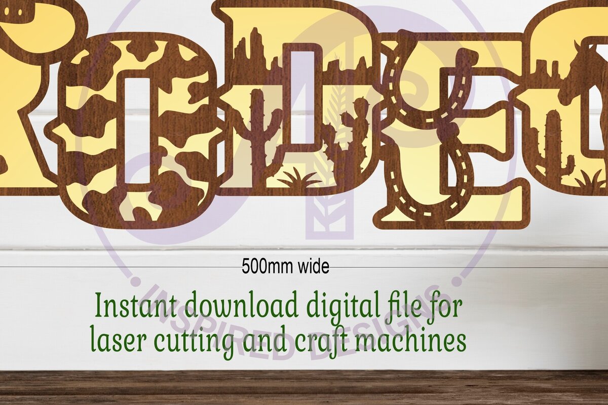 Intra απο ξύλο plywood 3mm-4mm πάχος – Rodeo Layered Wall Sign Δίασταση  40x30 cm INTRAFABR-101294940