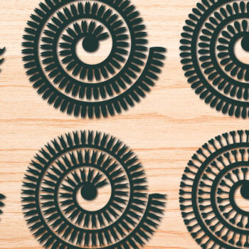 Intra απο ξύλο plywood 3mm-4mm πάχος – Πακέτο λουλουδιών ρολού χαρτιού Δίασταση  20x20 cm INTRAFABR-57817748 - Image 1