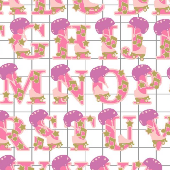 Intra απο ξύλο plywood 3mm-4mm πάχος – Roller Skates Alphabet 3D Δίασταση  20x20 cm INTRAFABR-108325606 - Image 2