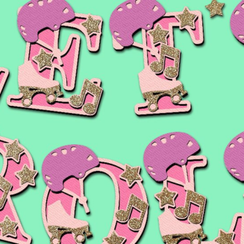 Intra απο ξύλο plywood 3mm-4mm πάχος – Roller Skates Alphabet 3D Δίασταση  20x20 cm INTRAFABR-108325606 - Image 4