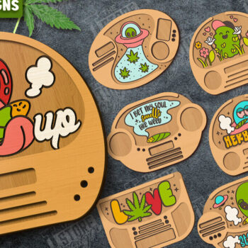 Intra απο ξύλο plywood 3mm-4mm πάχος – Δέσμη κοπής λέιζερ κυλιόμενου δίσκου | Αρχείο CNC Δίασταση  20x20 cm INTRAFABR-120560047 - Image 1