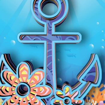 Intra απο ξύλο plywood 3mm-4mm πάχος – Ρομαντική Άγκυρα , 6 στρώσεων Δίασταση  20x20 cm INTRAFABR-30520810 - Image 3