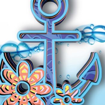 Intra απο ξύλο plywood 3mm-4mm πάχος – Ρομαντική Άγκυρα , 6 στρώσεων Δίασταση  20x20 cm INTRAFABR-30520810 - Image 5