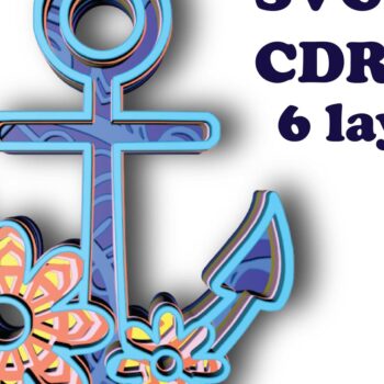 Intra απο ξύλο plywood 3mm-4mm πάχος – Ρομαντική Άγκυρα , 6 στρώσεων Δίασταση  20x20 cm INTRAFABR-30520810 - Image 6