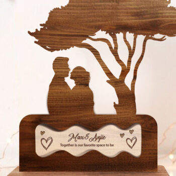 Intra απο ξύλο plywood 3mm-4mm πάχος – Romantic Couple, Ready Δίασταση  20x20 cm INTRAFABR-88401753 - Image 1
