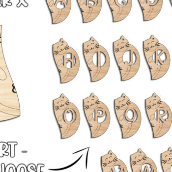 Intra απο ξύλο plywood 3mm-4mm πάχος – Romantic Letter X Love Keychain Cat Δίασταση  5x5 cm INTRAFABR-113530888 - Image 2