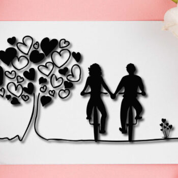 Intra απο ξύλο plywood 3mm-4mm πάχος – Ρομαντική βόλτα Δίασταση  20x20 cm INTRAFABR-21407752 - Image 2