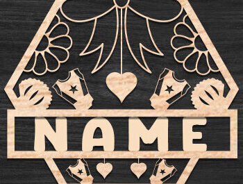 Intra απο ξύλο plywood 3mm-4mm πάχος – Διακόσμηση δωματίου Πινακίδα ονόματος Πακέτο κοπής με λέιζερ Δίασταση  20x20 cm INTRAFABR-72793002 - Image 2