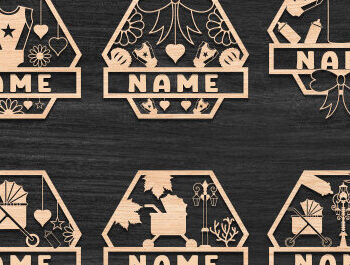 Intra απο ξύλο plywood 3mm-4mm πάχος – Διακόσμηση δωματίου Πινακίδα ονόματος Πακέτο κοπής με λέιζερ Δίασταση  20x20 cm INTRAFABR-72793002 - Image 8