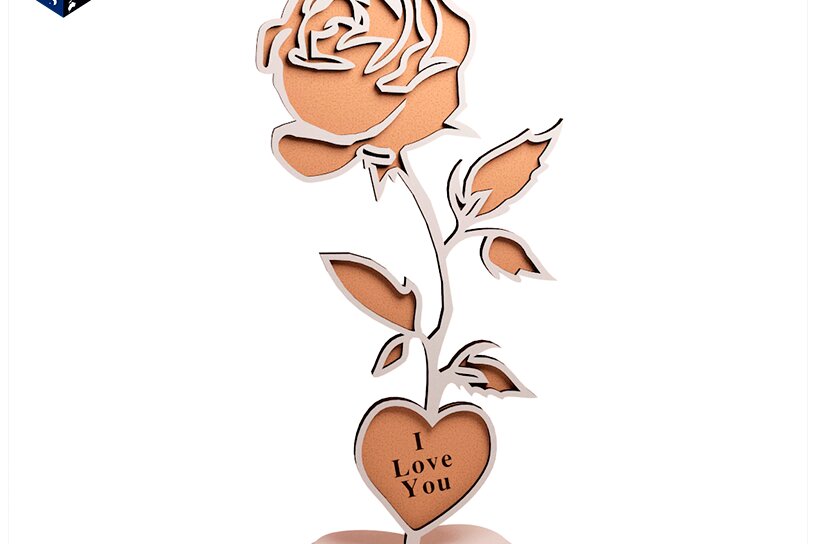 Intra απο ξύλο plywood 3mm-4mm πάχος – Τριαντάφυλλο κοπής με λέιζερ, δώρο, στολίδι. Δίασταση  20x20 cm INTRAFABR-120511500