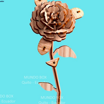 Intra απο ξύλο plywood 3mm-4mm πάχος – Τριαντάφυλλο και Βάζο Κοπής Laser 3mm Δίασταση 20x20 cm INTRAFABR-121546063 - Image 3