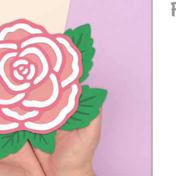 Intra απο ξύλο plywood 3mm-4mm πάχος – Αρχείο περικοπής Rose 3D Layer Flower Δίασταση  20x20 cm INTRAFABR-80452784 - Image 2