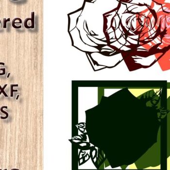 Intra απο ξύλο plywood 3mm-4mm πάχος – Αρχεία λέιζερ πολλαπλών επιπέδων Rose 3D Δίασταση  20x20 cm INTRAFABR-109001531 - Image 3