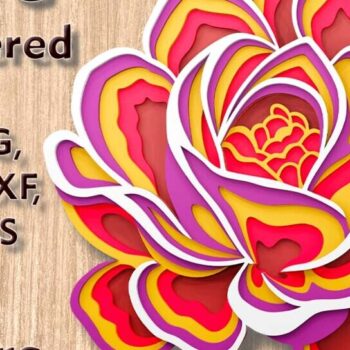 Intra απο ξύλο plywood 3mm-4mm πάχος – Αρχεία λέιζερ πολλαπλών επιπέδων Rose 3D Δίασταση  20x20 cm INTRAFABR-108943971 - Image 1