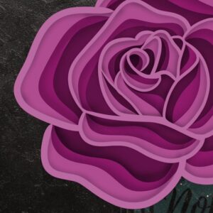 Intra απο ξύλο plywood 3mm-4mm πάχος – Rose 3D Δίασταση 20x20 cm INTRAFABR-56165936