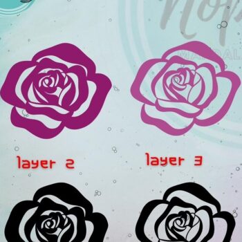 Intra απο ξύλο plywood 3mm-4mm πάχος – Rose 3D Δίασταση 20x20 cm INTRAFABR-56165936 - Image 3