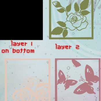 Intra απο ξύλο plywood 3mm-4mm πάχος – Rose and Butterflies 3D Δίασταση  20x20 cm INTRAFABR-56206294 - Image 3