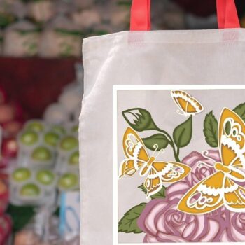 Intra απο ξύλο plywood 3mm-4mm πάχος – Rose and Butterflies 3D Δίασταση  20x20 cm INTRAFABR-56206294 - Image 9