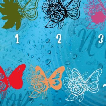 Intra απο ξύλο plywood 3mm-4mm πάχος – Rose and Butterfly 3D V.2 Δίασταση  20x20 cm INTRAFABR-57108996 - Image 2