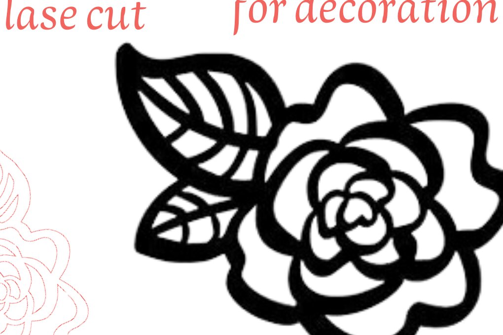 Intra απο ξύλο plywood 3mm-4mm πάχος – Κοπή με λέιζερ τριαντάφυλλο και φύλλων Δίασταση  20x20 cm INTRAFABR-91379283