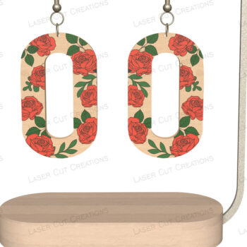 Intra απο ξύλο plywood 3mm-4mm πάχος – Σκουλαρίκια Rose Arch Δίασταση  5x5 cm INTRAFABR-124514553 - Image 2