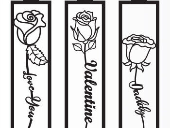 Intra απο ξύλο plywood 3mm-4mm πάχος –  κοπής με λέιζερ σελιδοδείκτης ROSE Δίασταση  20x20 cm INTRAFABR-64348888 - Image 2