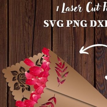 Intra απο ξύλο plywood 3mm-4mm πάχος – Ροζ Κώνος για Πέταλα Δίασταση  20x20 cm INTRAFABR-34159842 - Image 1